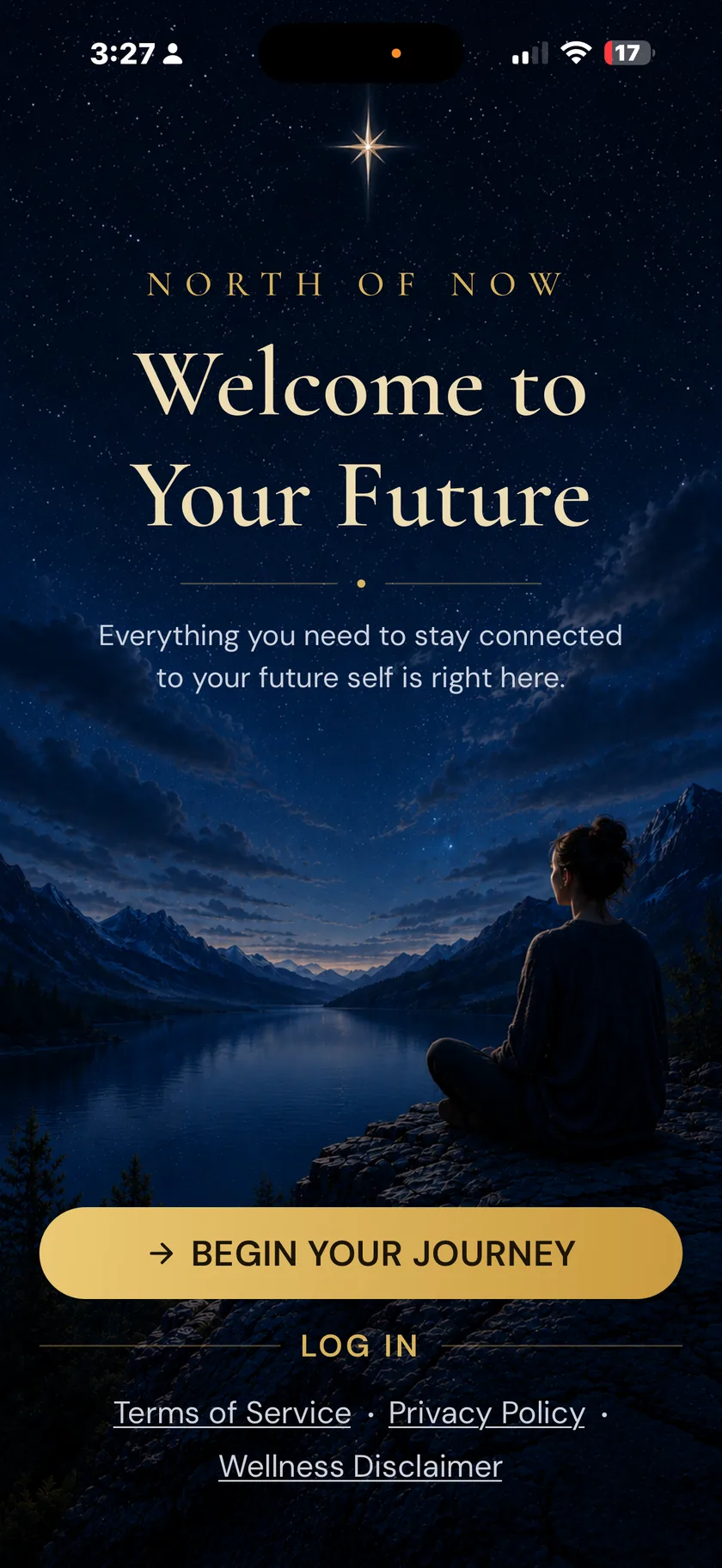 North of Now app welcome screen